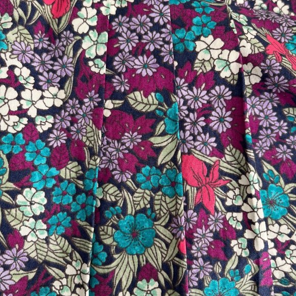 Moda International Strapless Dress, Purple Teal and Pink Floral, Size 2 - Picture 4 of 12
